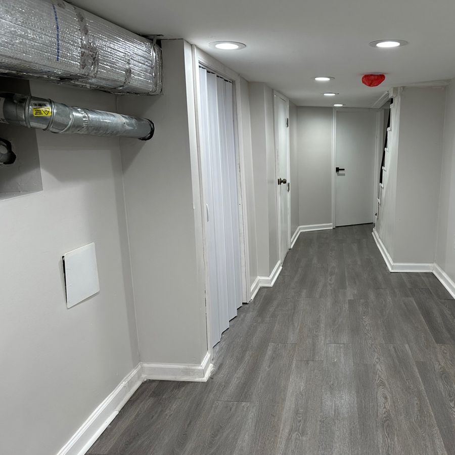 Beechwood basement hallway, after